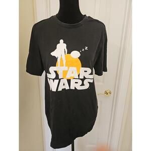 Adidas X Star Wars: The Mandalorian Men's T-shirt Small Black Gold